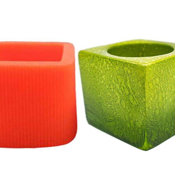 Kare Beton Saksı Silikon Kalıbı B-87