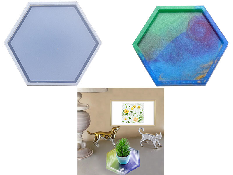 Küçük Altıgen Terrazo Tabanlık Epoksi Kalıbı EPK-660