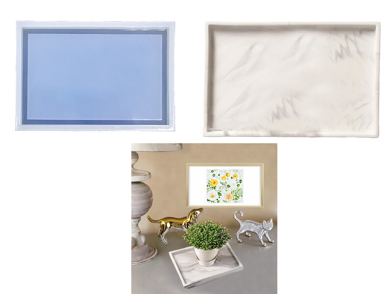 Küçük Dikdörtgen Terrazo Tabanlık Epoksi Kalıbı EPK-661