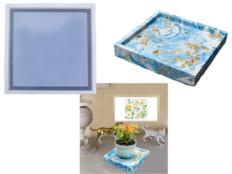 Küçük Kare Terrazo Tabanlık Epoksi Kalıbı EPK-658