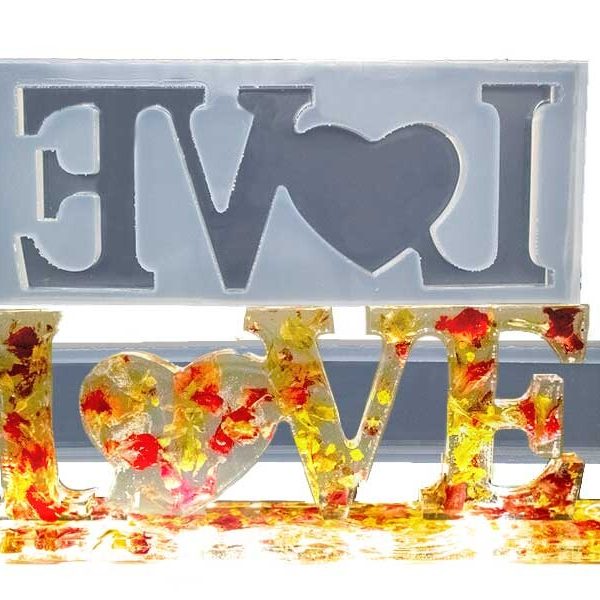 Love Işıklı Masa Süsü Epoksi Kalıbı EPK-800