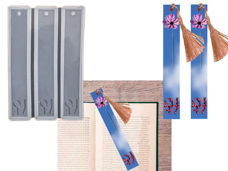 Love Yazılı 3 lü Kitap Ayracı Epoksi Kalıbı EPK-799