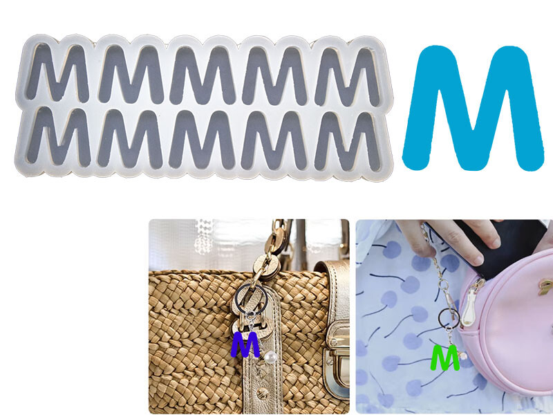 M Harfi 10'lu Bubble Alfabe Epoksi Kalıbı EPK-746