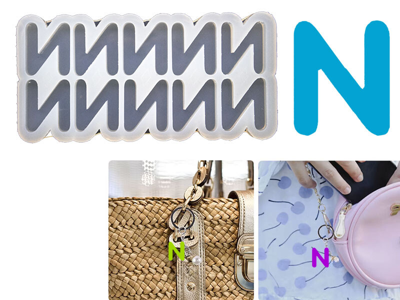 N Harfi 10'lu Bubble Alfabe Epoksi Kalıbı EPK-747