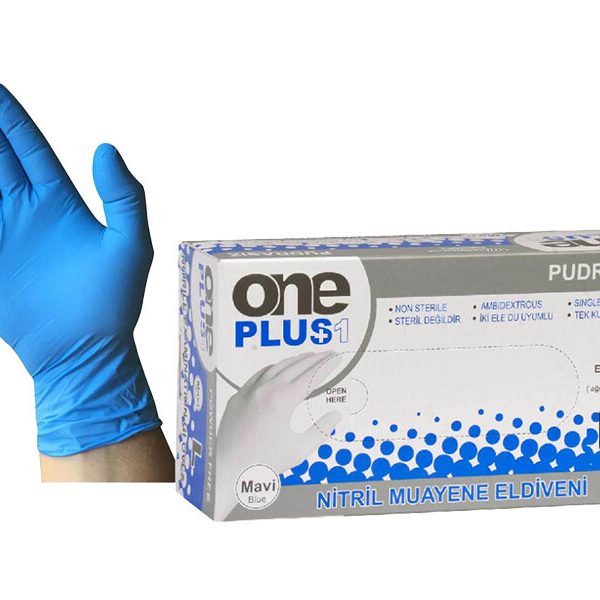 Nitril Eldiven Mavi Renk M Beden