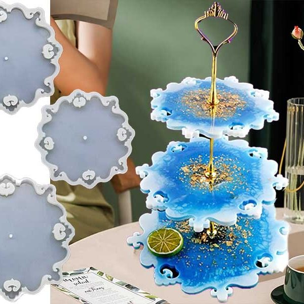 Osmanlı Desen Katlı Sunumluk Epoksi Kalıbı EPK-362