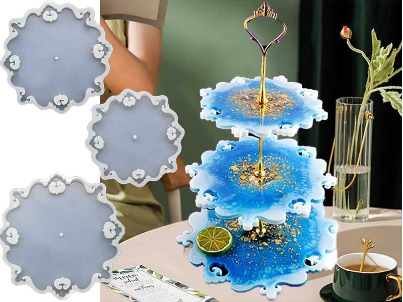 Osmanlı Desen Katlı Sunumluk Epoksi Kalıbı EPK-362