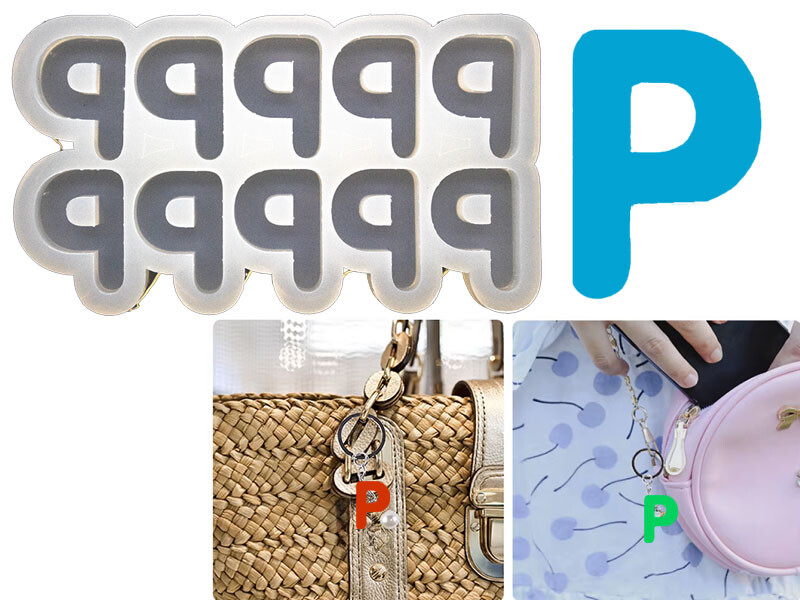 P Harfi 10'lu Bubble Alfabe Epoksi Kalıbı EPK-750