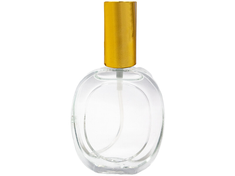 Parfüm Şişesi Oval Gold Kapak - 50 CC 50 Adet