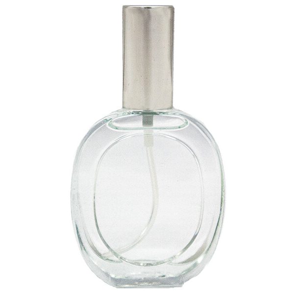 Parfüm Şişesi Oval Gümüş Kapak - 50 CC 10 Adet