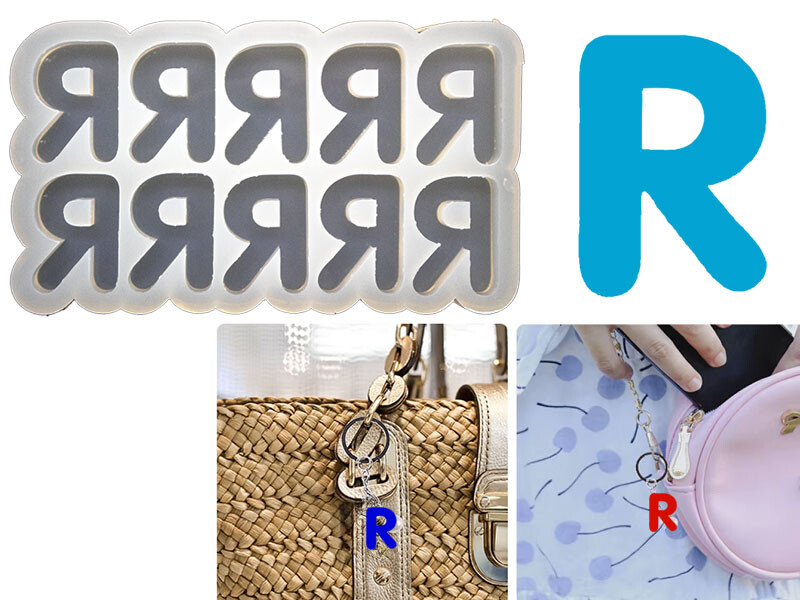 R Harfi 10'lu Bubble Alfabe Epoksi Kalıbı EPK-751