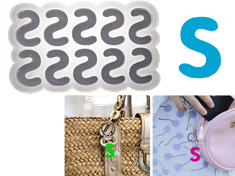 S Harfi 10'lu Bubble Alfabe Epoksi Kalıbı EPK-752