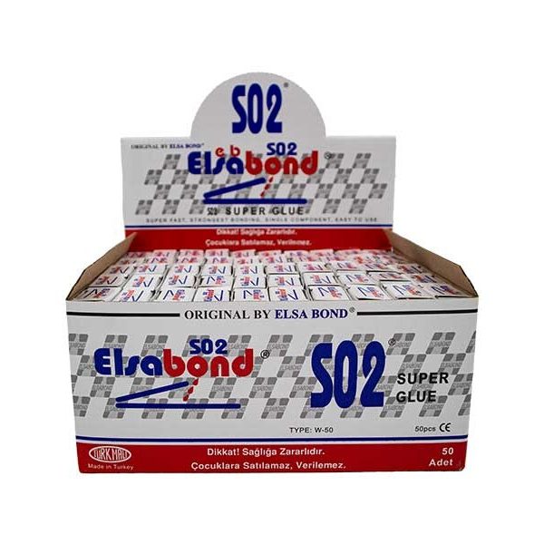 S02 Elsa Bond 50 Adet Japon Yapıştırıcısı 20 gr