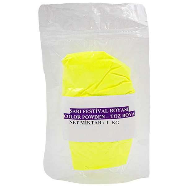 Sarı Holi Festival Boyası Color Powder Toz Boya 1 KG