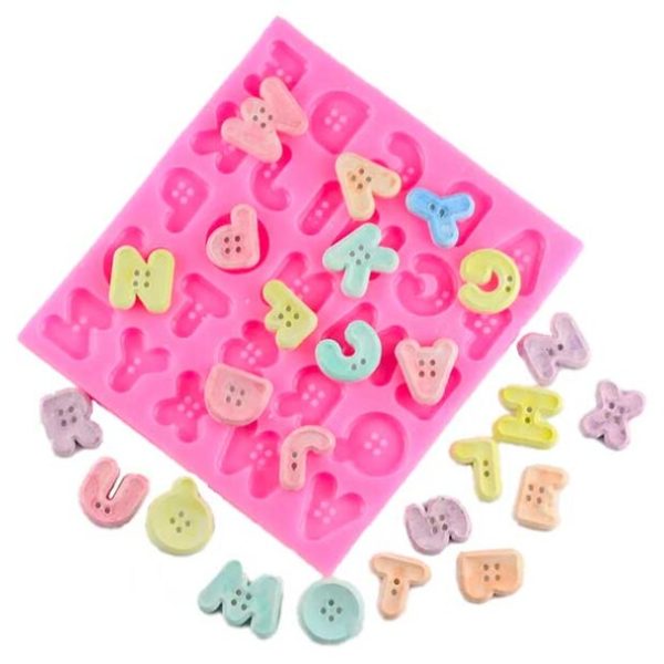 Düğme Harf Silikon Kalıbı H-14