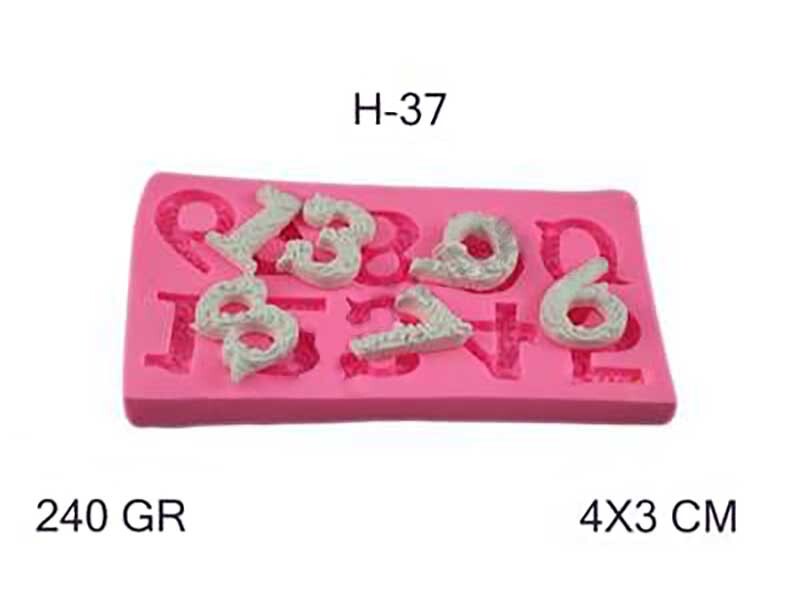 Desenli Rakam Silikon Kalıbı H-37