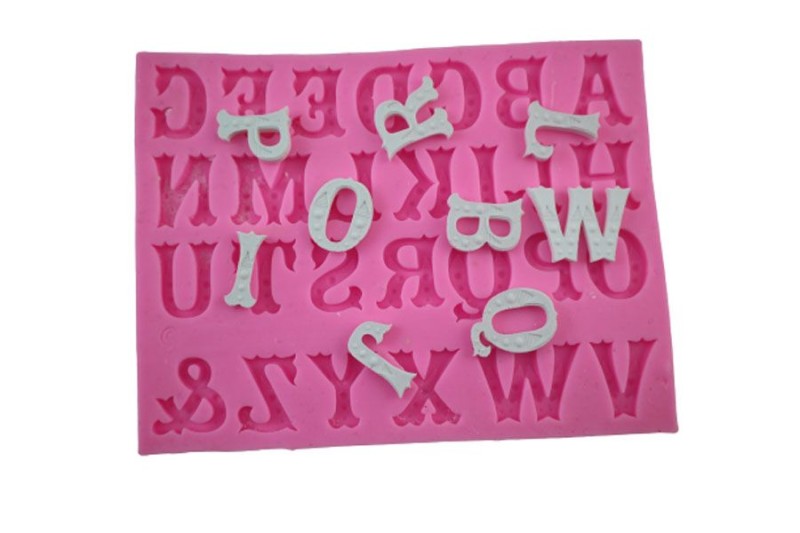Desenli Büyük Harf Silikon Kalıbı H-30