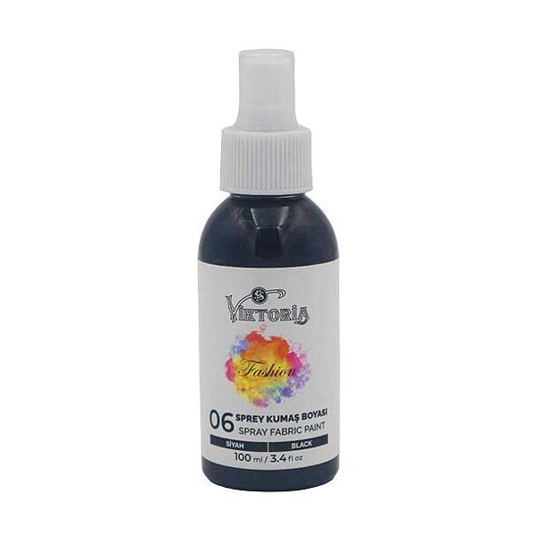 Siyah Sprey Kumaş Boyası Viktoria