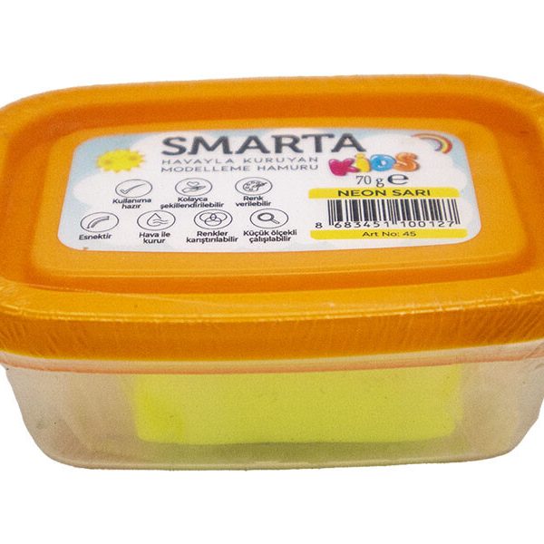 Smarta Havayla Kuruyan Modelleme Hamuru Neon Sarı Renk 70 GR