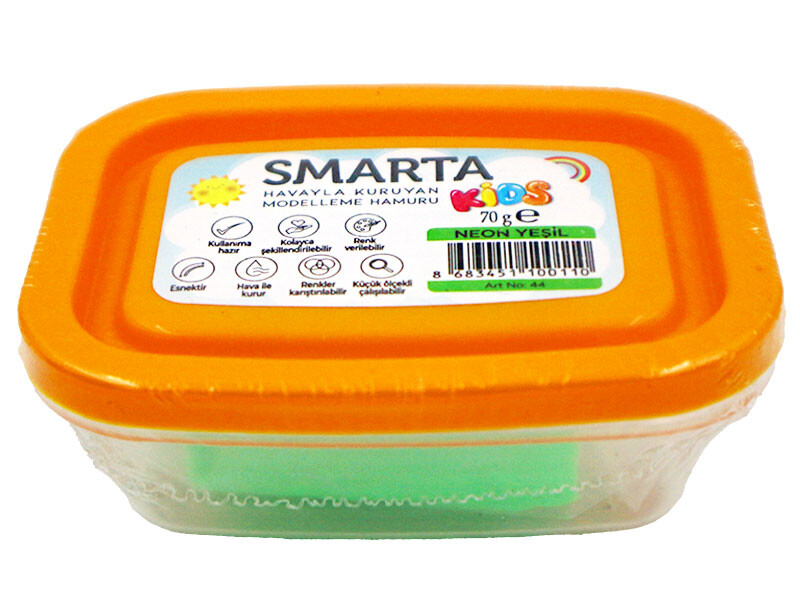 Smarta Havayla Kuruyan Modelleme Hamuru Neon Yeşil Renk 70 GR