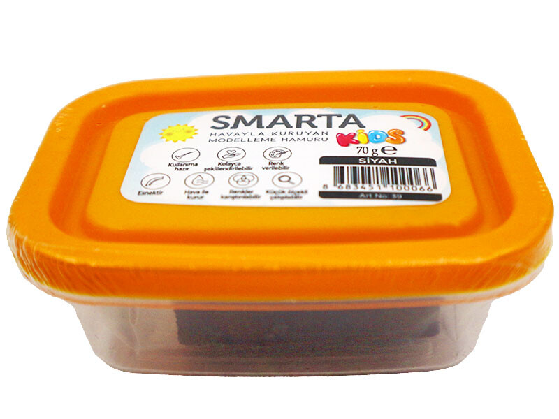 Smarta Havayla Kuruyan Modelleme Hamuru Siyah Renk 70 GR