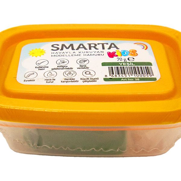 Smarta Havayla Kuruyan Modelleme Hamuru Yeşil Renk 70 GR