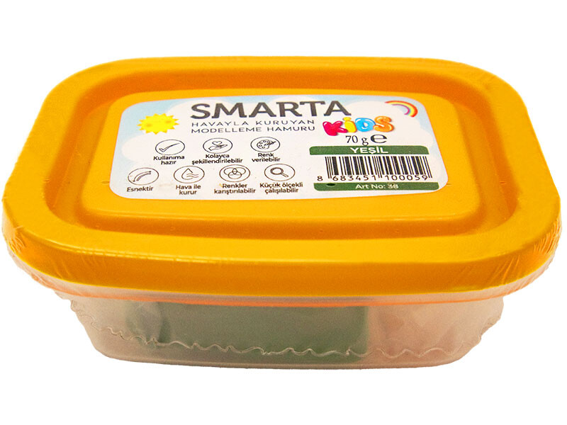 Smarta Havayla Kuruyan Modelleme Hamuru Yeşil Renk 70 GR