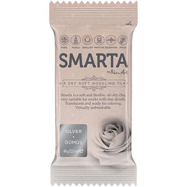 Smarta Modelleme Hamuru Gümüş 60 GR