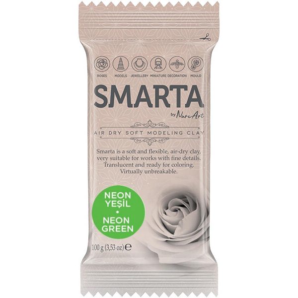 Smarta Modelleme Hamuru Neon Yeşil 100 GR