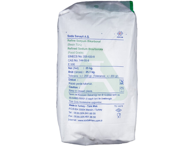 Sodyum Bikarbonat - Yemek Sodası - Karbonat 25 KG