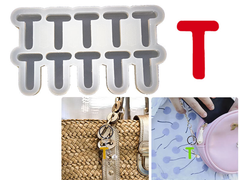 T Harfi 10'lu Bubble Alfabe Epoksi Kalıbı EPK-754