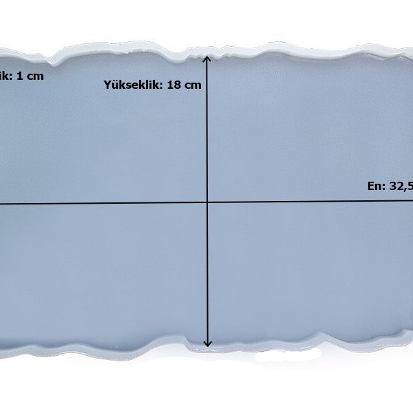 Tırtıklı Dikdörtgen Tepsi Epoksi Kalıbı EPK-443