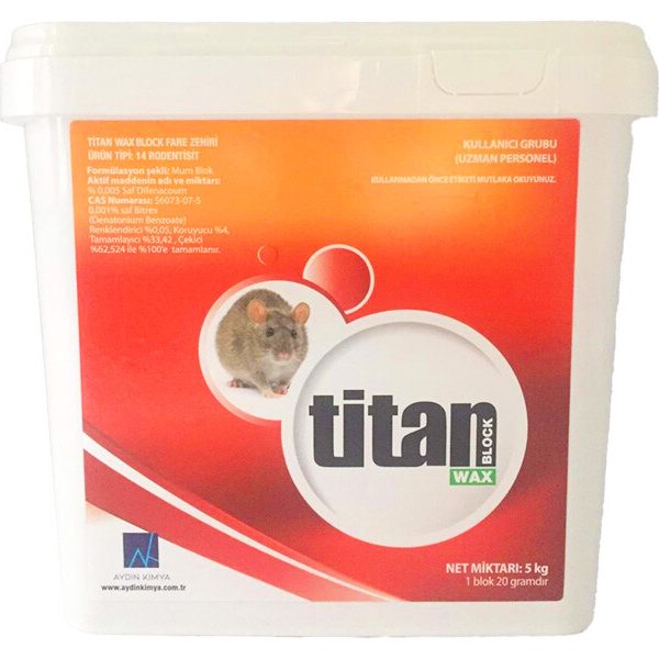 Titan Block Wax Fare Zehiri 5 KG 2 Adet