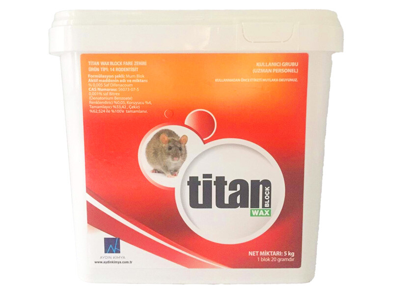 Titan Block Wax Fare Zehiri 5 KG 2 Adet