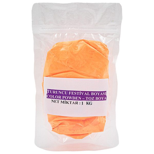 Turuncu Holi Festival Boyası Color Powder Toz Boya 1 KG