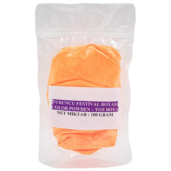 Turuncu Holi Festival Boyası Color Powder Toz Boya 100 Gr