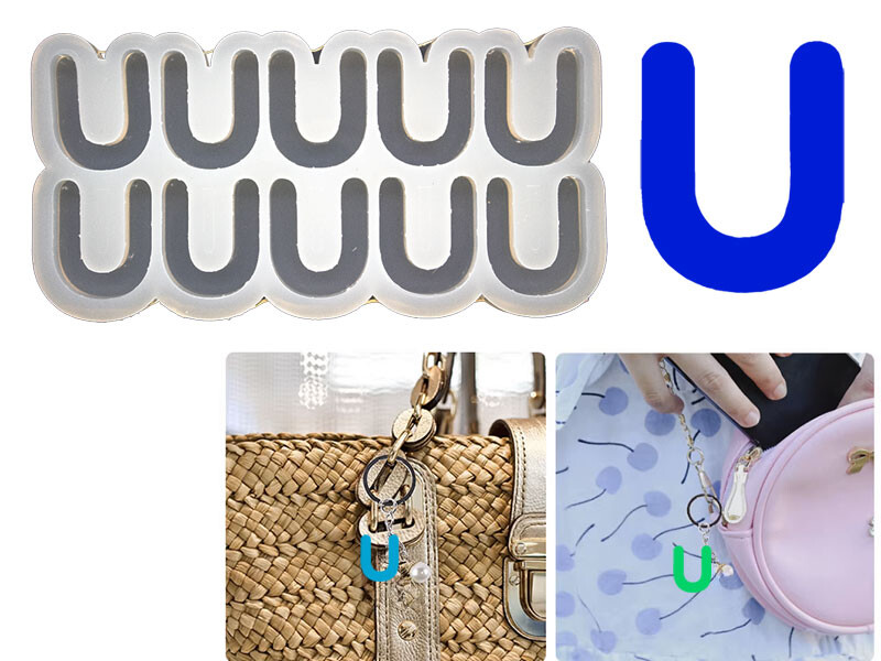 U Harfi 10'lu Bubble Alfabe Epoksi Kalıbı EPK-755