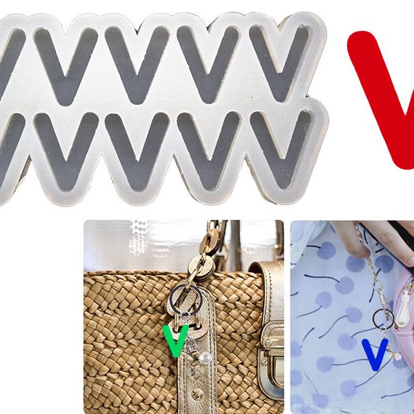 V Harfi 10'lu Bubble Alfabe Epoksi Kalıbı EPK-757