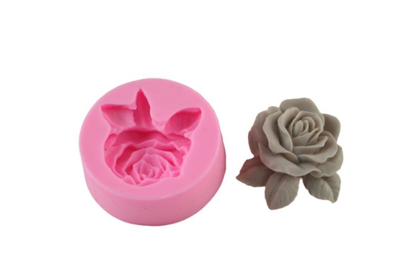 Yapraklı Gül Silikon Kalıbı GÜL-43
