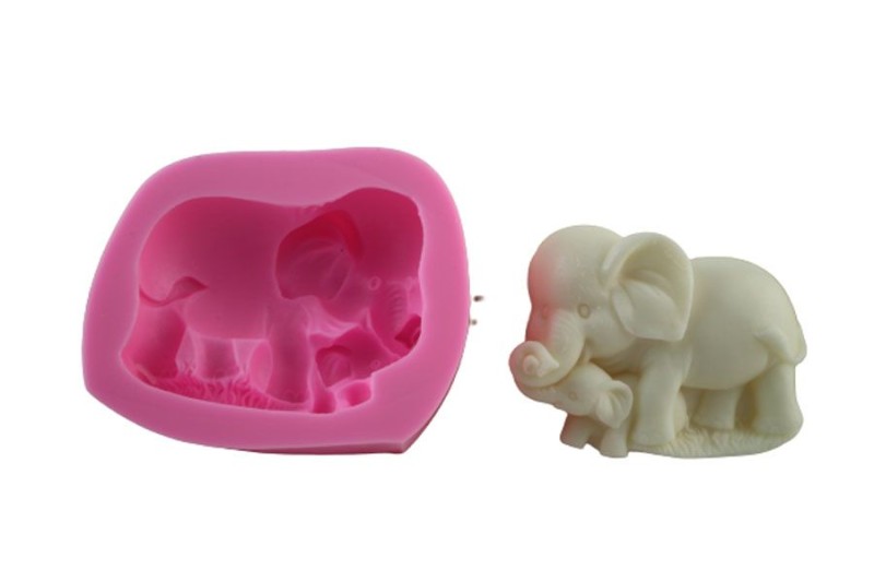 Yavrulu Fil Silikon Kalıbı HA-18