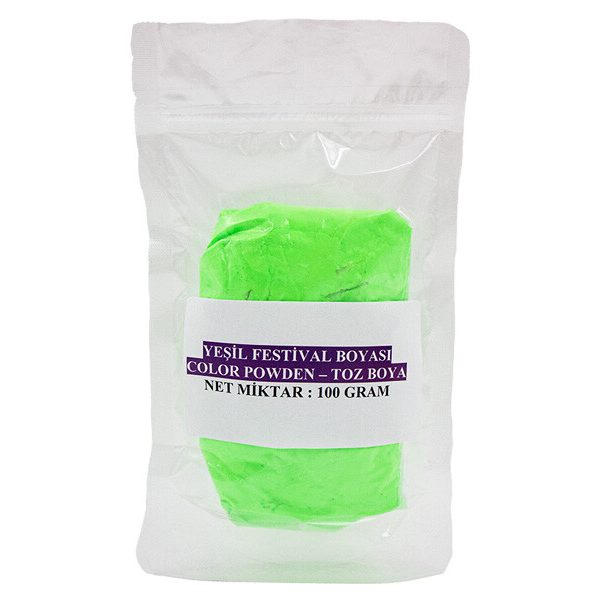 Yeşil Holi Festival Boyası Color Powder Toz Boya 100 Gr