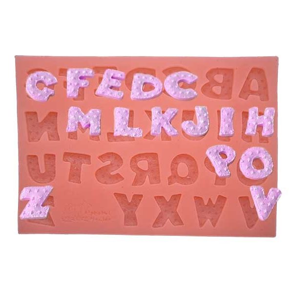 Yıldızlı Alfabe Harf Silikon Kalıbı H-09