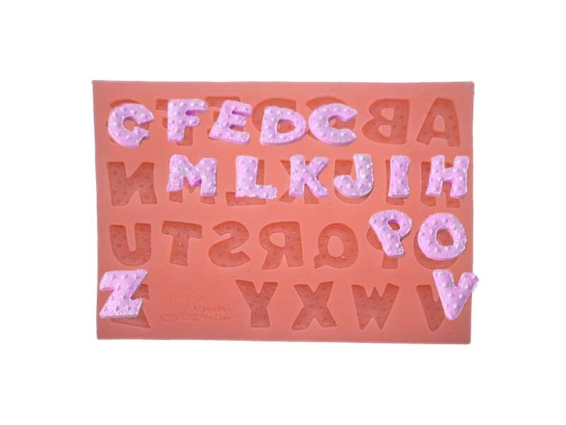 Yıldızlı Alfabe Harf Silikon Kalıbı H-09