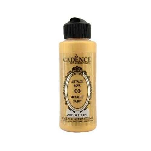 Cadence 200 Altın Metalik Sedefli Akrilik Boya 120 ML