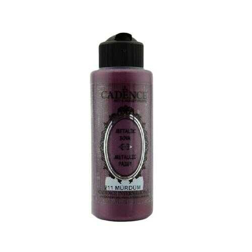 Cadence 211 Mürdüm Metalik Sedefli Akrilik Boya 120 ML