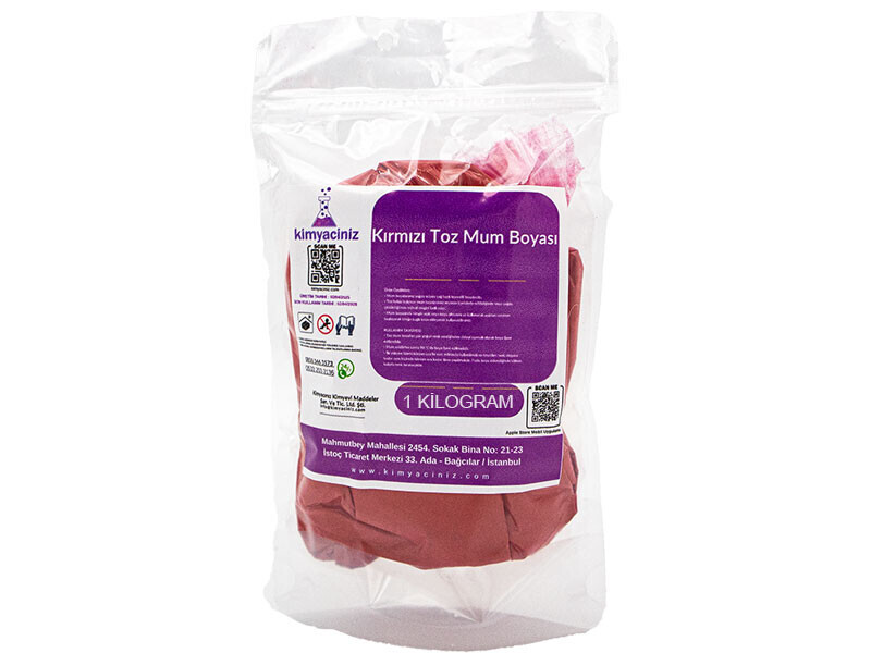 Kırmızı Toz Mum Boyası 1 KG