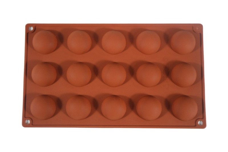 Mini Yarım Küre 15'li Muffin Silikon Kek Kalıbı KM-050