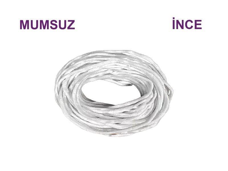 Mum Fitili İnce 25 Metre - Mumsuz Fitil