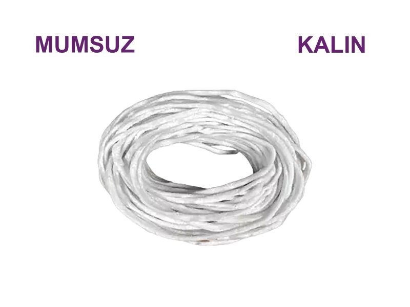 Mum Fitili Kalın 25 Metre - Mumsuz Fitil