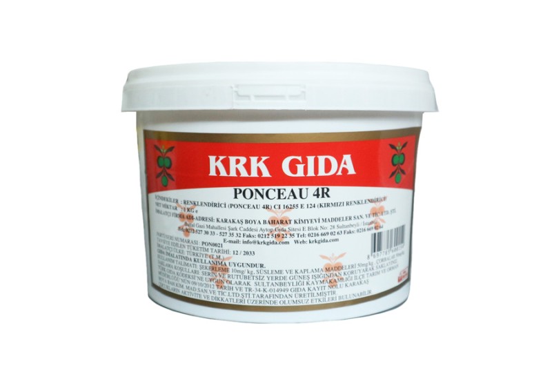 Ponceau 4R E124 Kırmızı Gıda Boyası 1 KG
